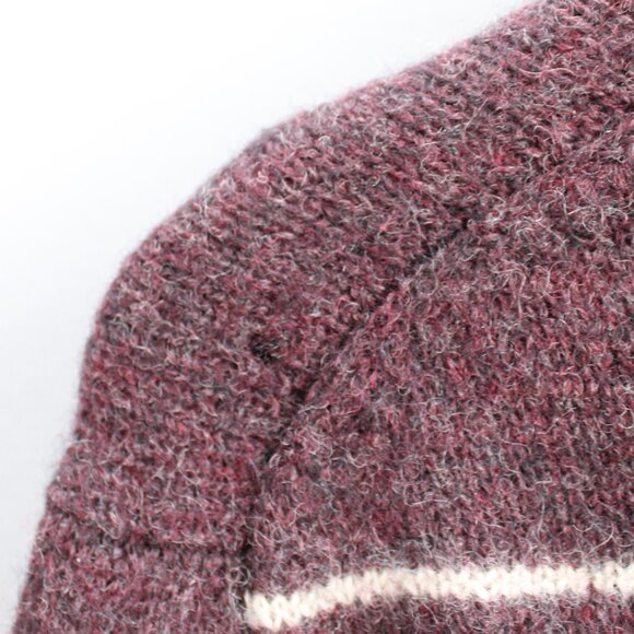 Lord & Taylor VTG Burgundy Striped Wool Knit Pullover Crewneck Sweater Sz Small - Picture 8 of 8